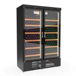 Frigorifero per vino – 1201 L, 210 bottiglie, nero – 11656