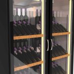 Frigorifero per vino – 1706 L, 315 bottiglie, 2 zone, nero – 11659