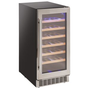 Mastro – Espositore refrigerato per vini a 1 temperatura, 34 bottiglie, +5°/+18°C – BFE0074